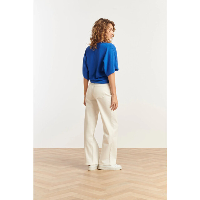 Smashed Lemon 25103 cobalt blauwe losse gebreide top met 3/4 kimono 25103-650-3XL large
