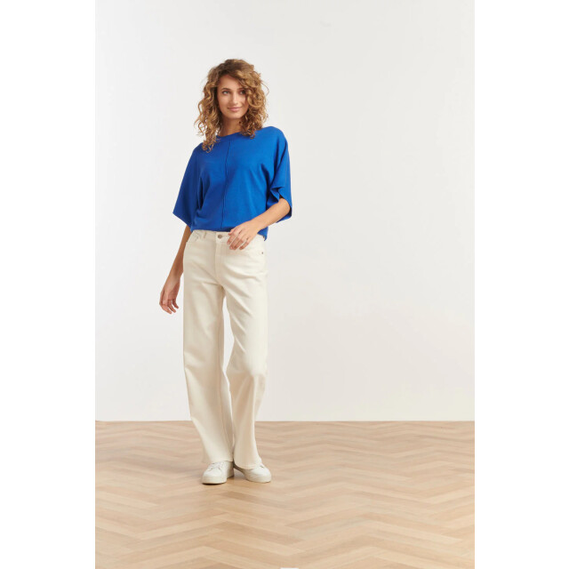 Smashed Lemon 25103 cobalt blauwe losse gebreide top met 3/4 kimono 25103-650-3XL large