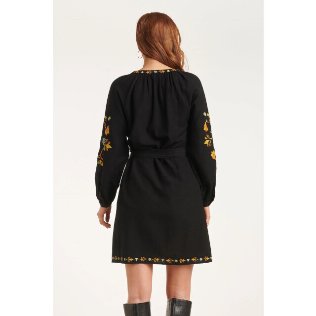 Smashed Lemon 24694 e jurk met bloemenborduursels | 24694-999-998 large