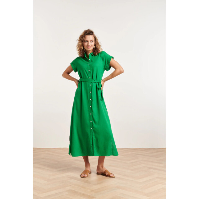 Smashed Lemon 24348 groene ademende zomer shirtjurk 24348-530-L large