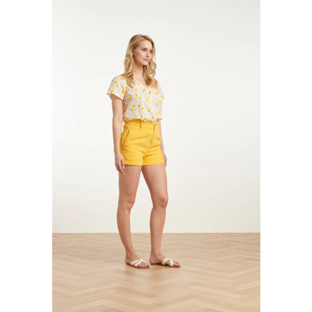 Smashed Lemon 25016 te katoenen blouse met citroen borduursels | 25016-000-150 large