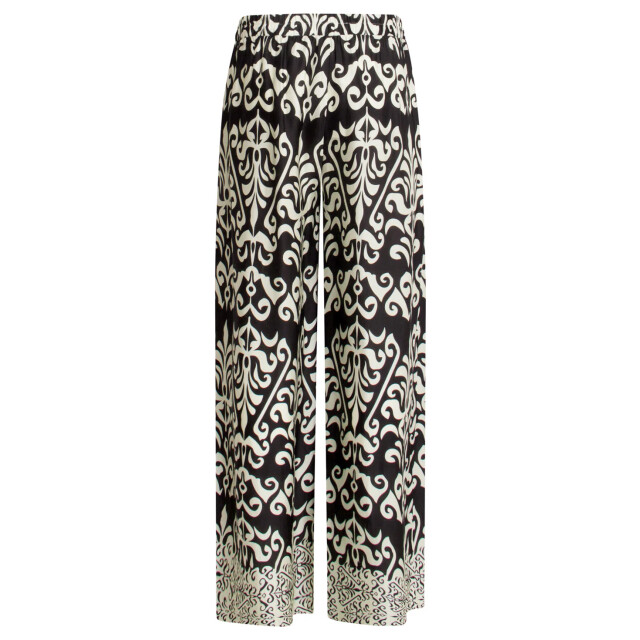 Smashed Lemon 25089 e te satijnen ornamentele geprinte broek | 25089-010-999 large