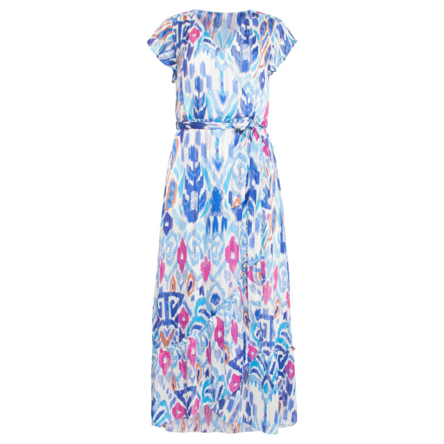 Smashed Lemon 24407 chiffon zomerjurk met azteekse printruches | 24407-000-650 large