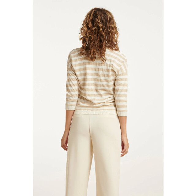 Smashed Lemon 25180 off white top met chevron streepprint | off 25180-010-025 large