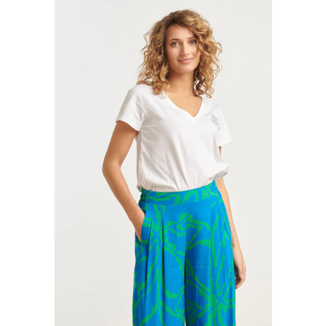 Smashed Lemon 25226 te katoenen t-shirt met borduursel van cobalt 25226-000-998 large