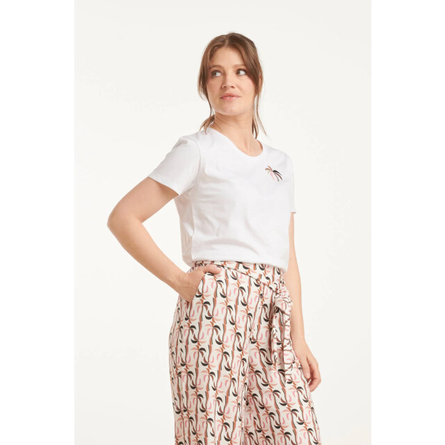 Smashed Lemon 25230 te katoenen t-shirt met palmprintmauve e hues | 25230-000-998 large