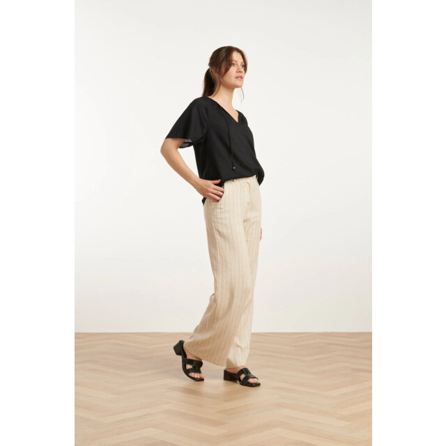 Smashed Lemon 25127 pinstriped linnen trousers | 8720331330035 large