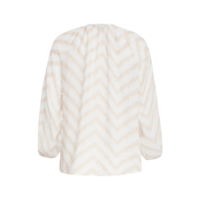 Smashed Lemon 25013 zachte en vloeiende 3/4 mouw top met zigzag print 25013-010-720 large