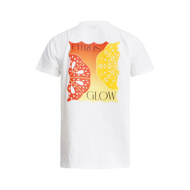 Smashed Lemon 25227 te katoenen t-shirt met citrus glow print | 25227-000-998 large