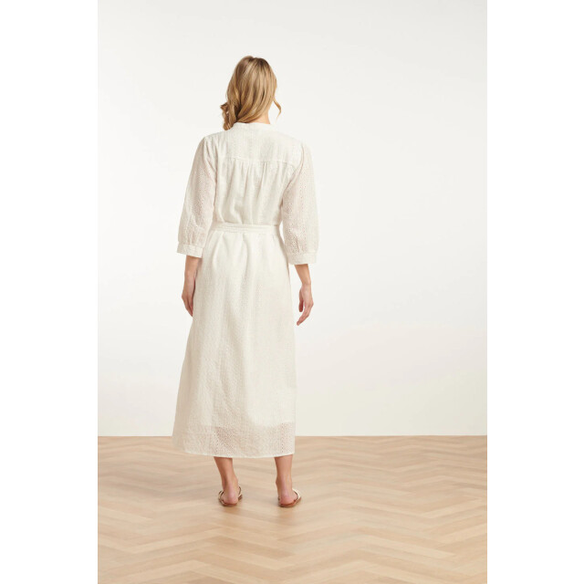 Smashed Lemon 25146 witte midi broderie anglaise jurk met 25146-000-4XL large