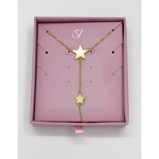 Smashed Lemon 64004 vergulde ketting met sterrenhanger | 64004-025-OS large
