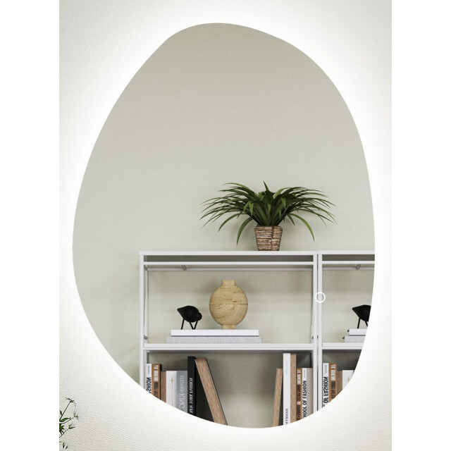 4goodz Asymmetrische badkamerspiegel met led-verlichting 70x50 cm 3174486 large