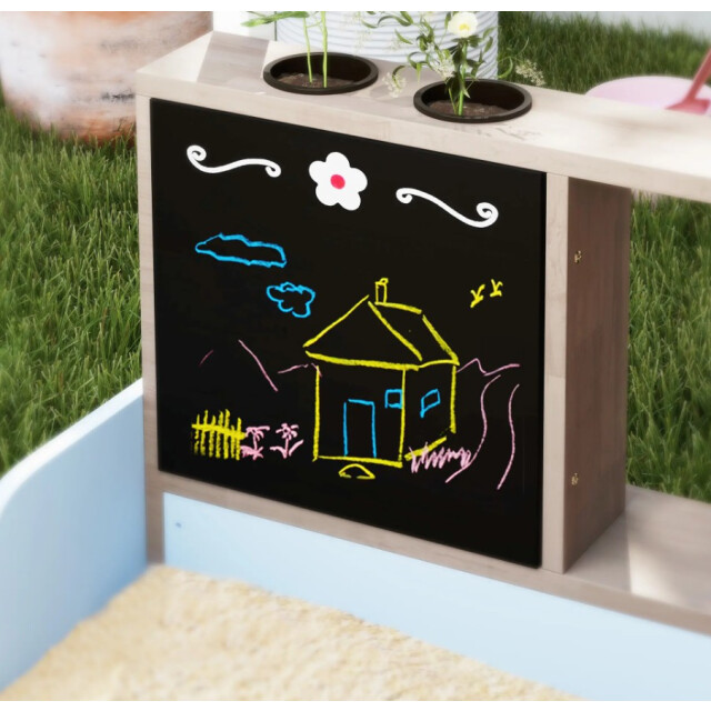 4goodz Zandbak met zitbank, tafel en zonnedak 104x90x108 cm - 3174666 large