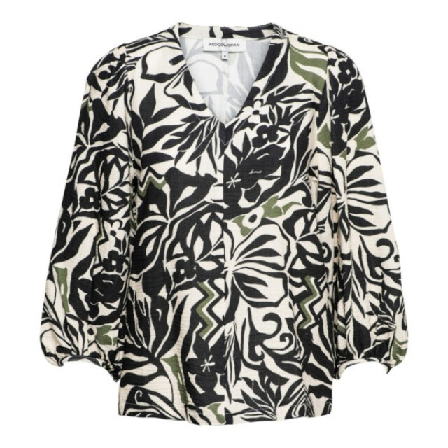 &Co Woman Blouse ayla leaf black multi Ayla Leaf - black multi large