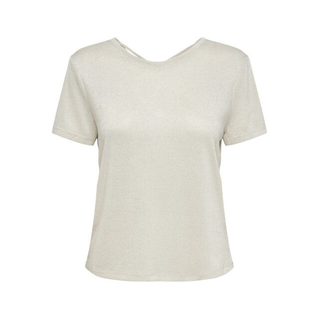 Only Onlamber life ss glitter top jrs beige 4382.05.0025 large