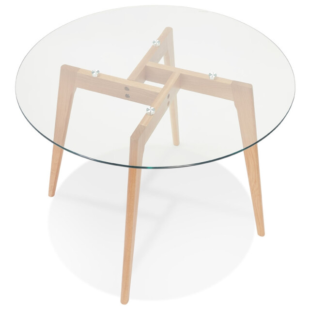 Alterego Kleine ronde eettafel angela 100x100x75 cm 3191558 large