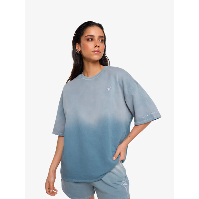 Alix The Label Dames t-shirt sprayed sweat soft grey 2404807748-930 large