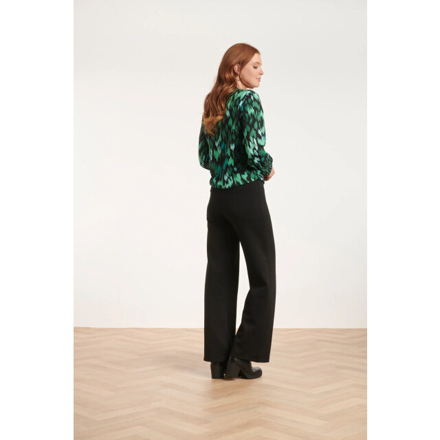 Smashed Lemon 24658 teale animal print blouse | 24658-640-999 large