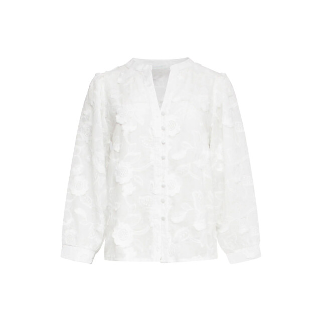 Smashed Lemon 25138 witte 3d bloemenblouse 25138-000-4XL large