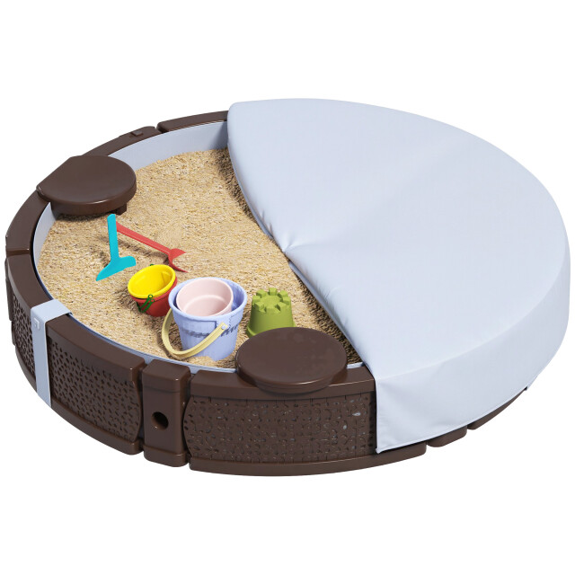 4goodz Aiyaplay zandbak rond met 3 zitjes en beschermhoes 3174487 large