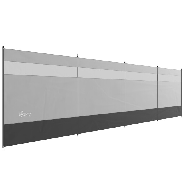 4goodz Outsunny windscherm met kijkvenster en draagtas, stalen stangen, 3174667 large