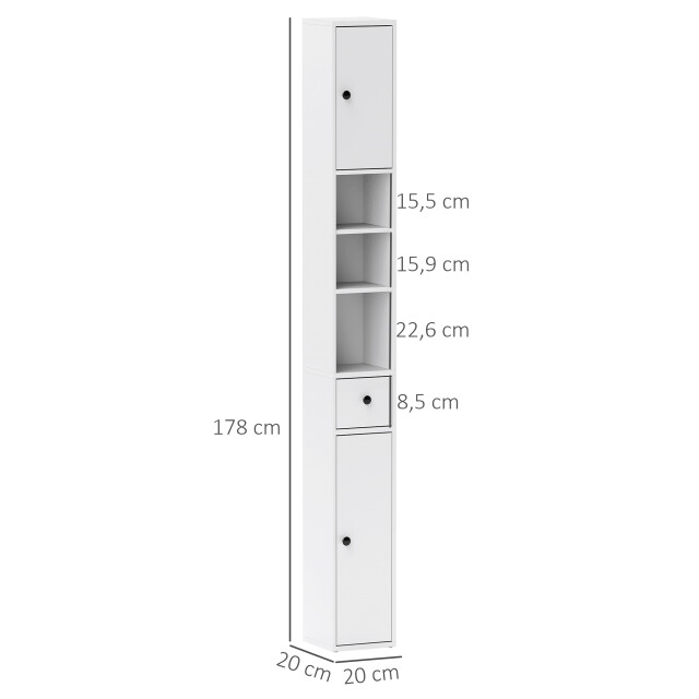 4goodz Badkamerkast, hoog en slank, met open en gesloten vakken, 3174491 large
