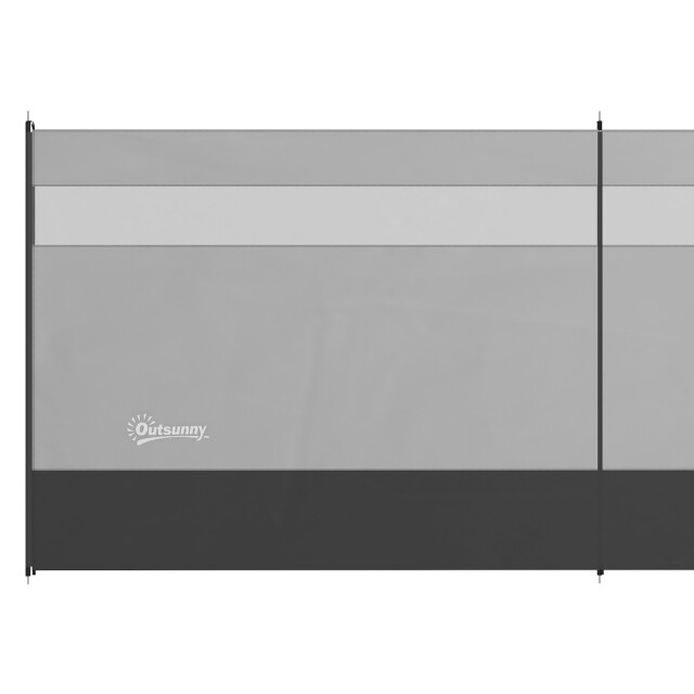 4goodz Outsunny windscherm met kijkvenster en draagtas, stalen stangen, 3174667 large