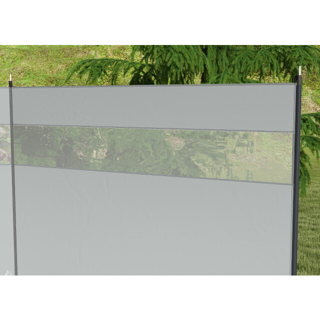 4goodz Windscherm met kijkvenster en draagtas, stalen palen 440x140cm - 3174488 large
