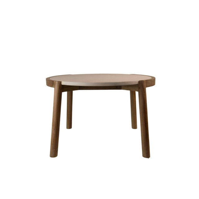 HSM Collection -salontafel coffees-60x60x40-/creme-teak/cement 2959316 large