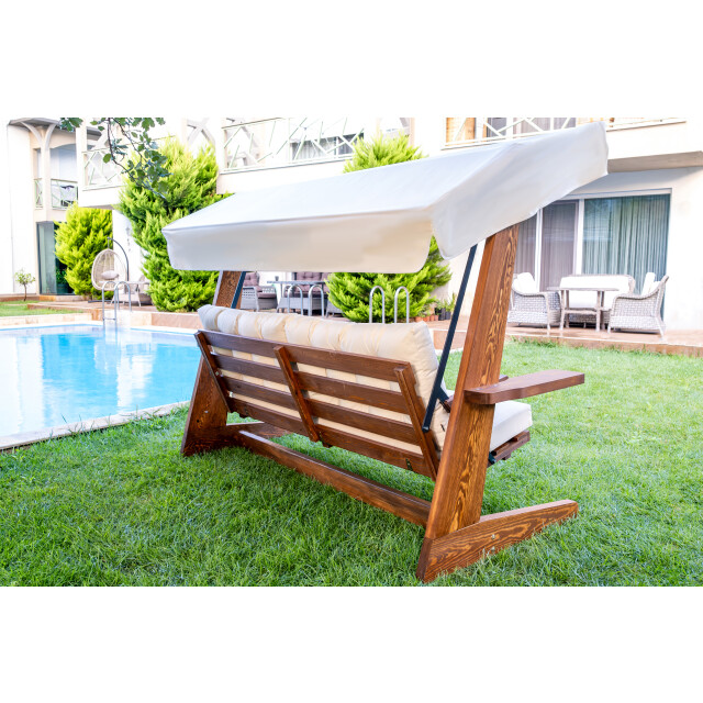 Westmann Viva 2400 houten 3-zits hollywood schommelbank beige 3174482 large
