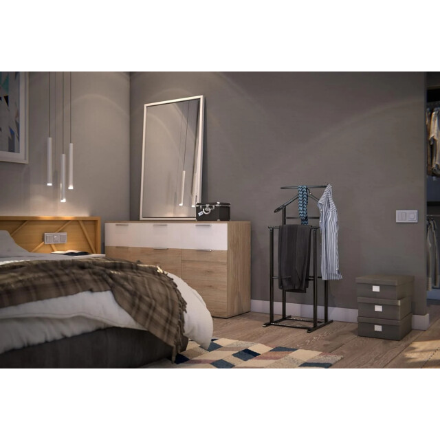 Casa di Elturo Dressboy kledingstandaard kledingbutler – dennen hout – h103 cm 3037301 large