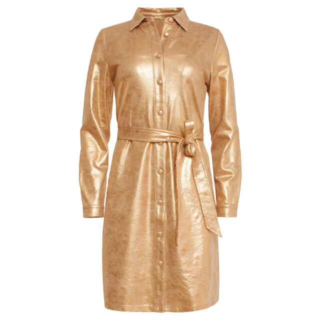 Smashed Lemon 24733 gecoate suedine jurk | 24733-025-XS large