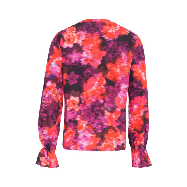 Smashed Lemon 24651 top met paarse bloemenprint | 24651-999-998 large