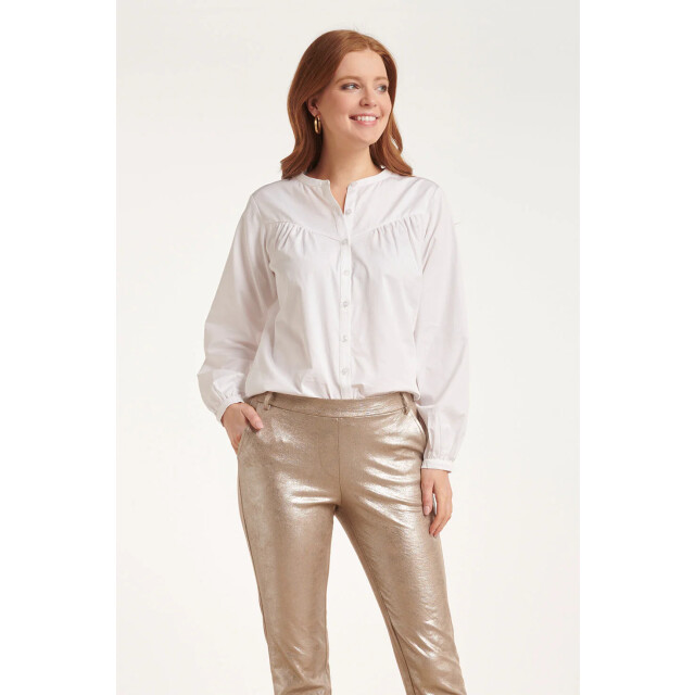 Smashed Lemon 24580 puffy sleeve blouse | 24580-000-3XL large