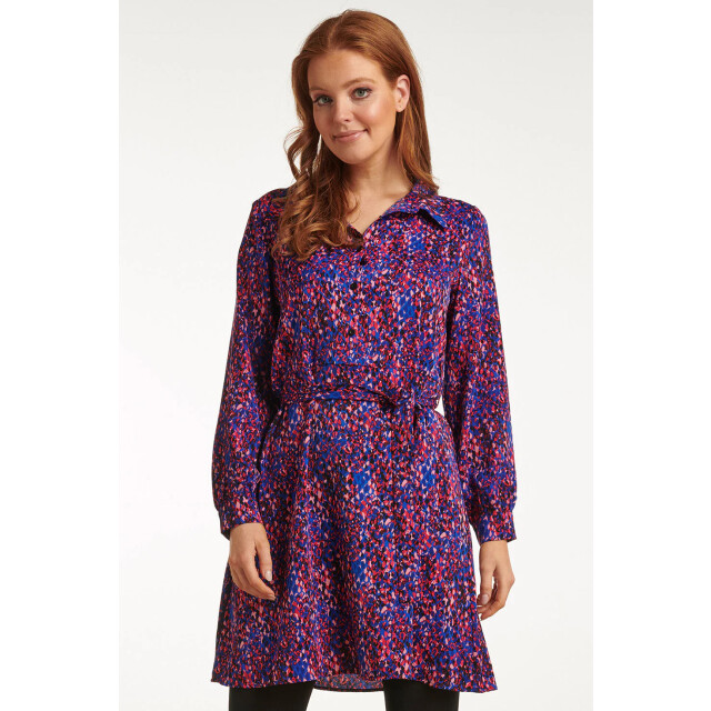 Smashed Lemon 23719-998 v-hals jurkvlekprint paars | 23719-998-S large