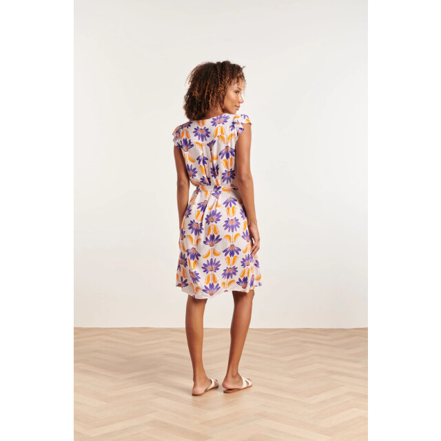 Smashed Lemon 24369 dames korte te jurk met ruchesallover 24369-010-998 large