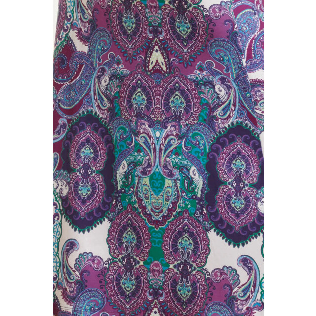 Smashed Lemon 24423 stretch zomerjurk met ornamentprint | 24423-998-3XL large