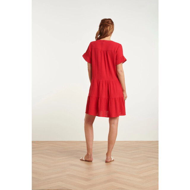 Smashed Lemon 24418 fel kort zomerjurkje met ruches | 24418-450-L large