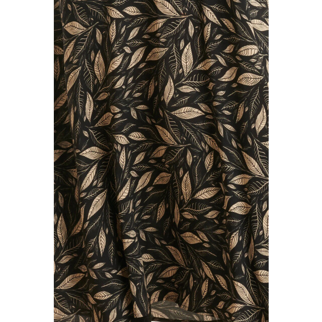 Smashed Lemon 24762 getailleerde jurk met bladerenprint | 24762-999-010 large