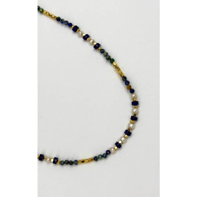 Smashed Lemon 64061 getinte kwartsen kralen ketting | 64061-998-OS large