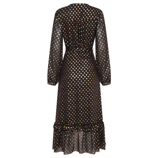 Smashed Lemon 23728-999-025 v-hals jurk met stippenprint 100% 23728-999-025 large