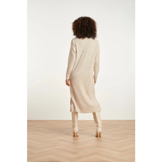Smashed Lemon 24796 lange gebreide jurk met grafisch detail | 24796-010-XL large