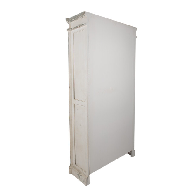 Clayre & Eef Kast 102x42x190 cm zwart hout metaal opbergkast 2642094 large