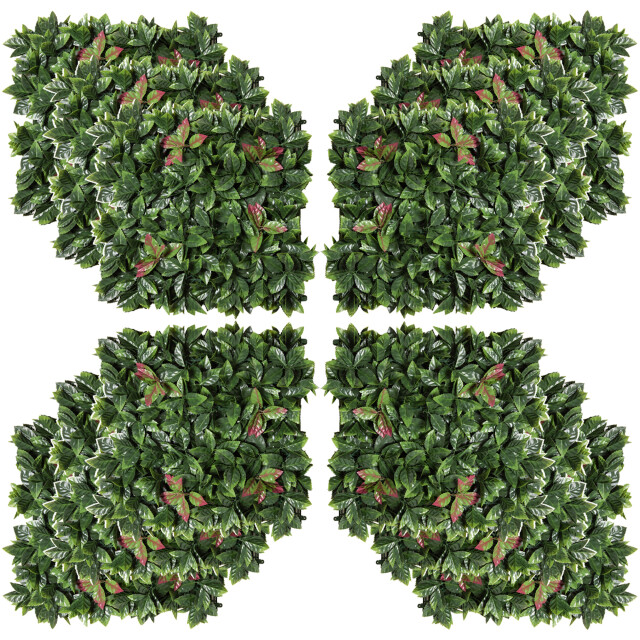 4goodz Kunstplantenwand 3m2 wandpaneel 12 stuks 50x50 cm 3173828 large