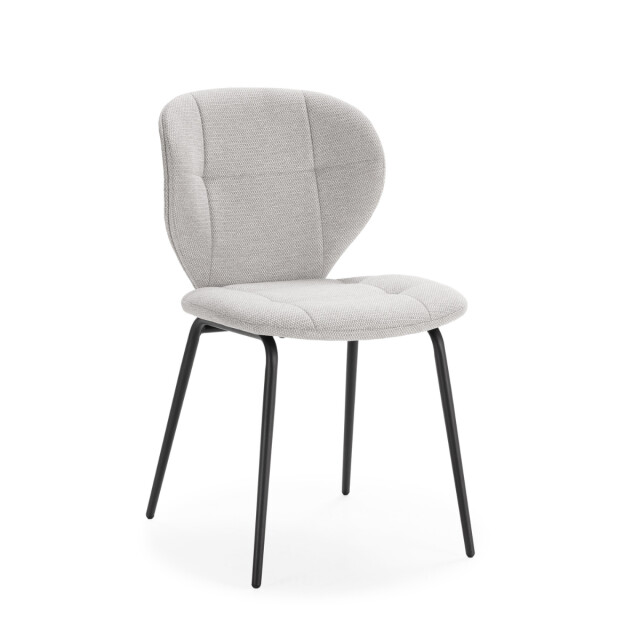 CaliCosy Set van 2 stoelen in stof met zwarte metalen poten l50 cm maori 3173917 large
