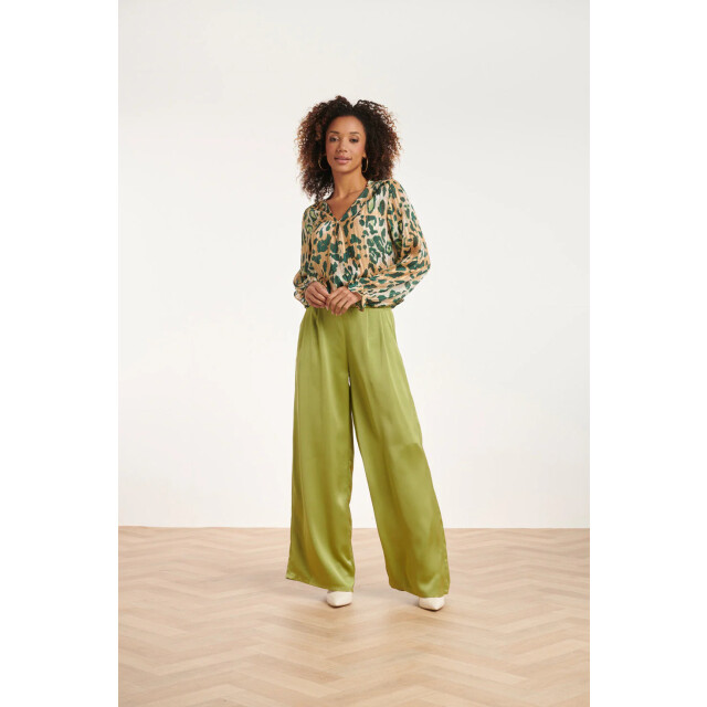 Smashed Lemon 24500 chiffon top met cheetah print | 24500-720-530 large