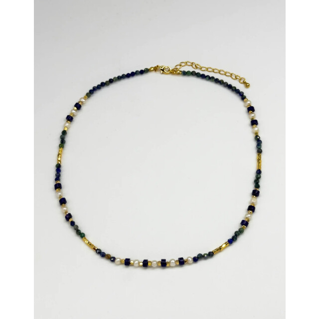 Smashed Lemon 64061 getinte kwartsen kralen ketting | 64061-998-OS large