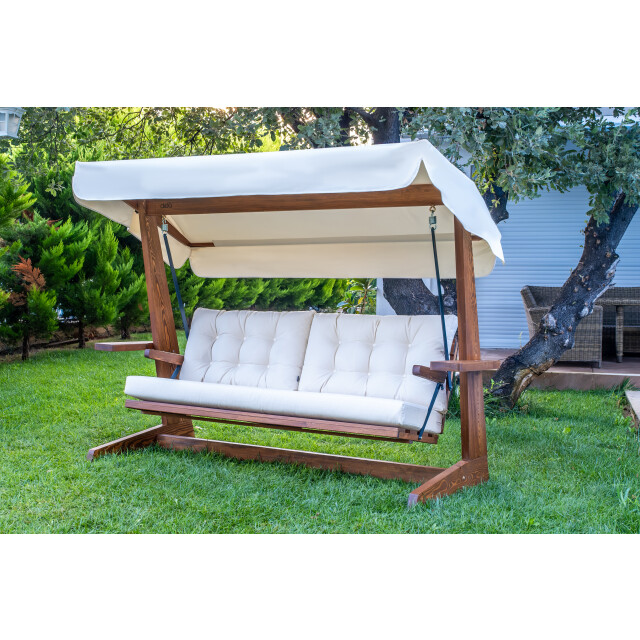 Westmann Viva 2400 houten 3-zits hollywood schommelbank beige 3174482 large