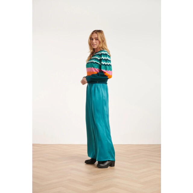 Smashed Lemon 24609 rijke zig-zag gebreide top | 24609-640-998 large