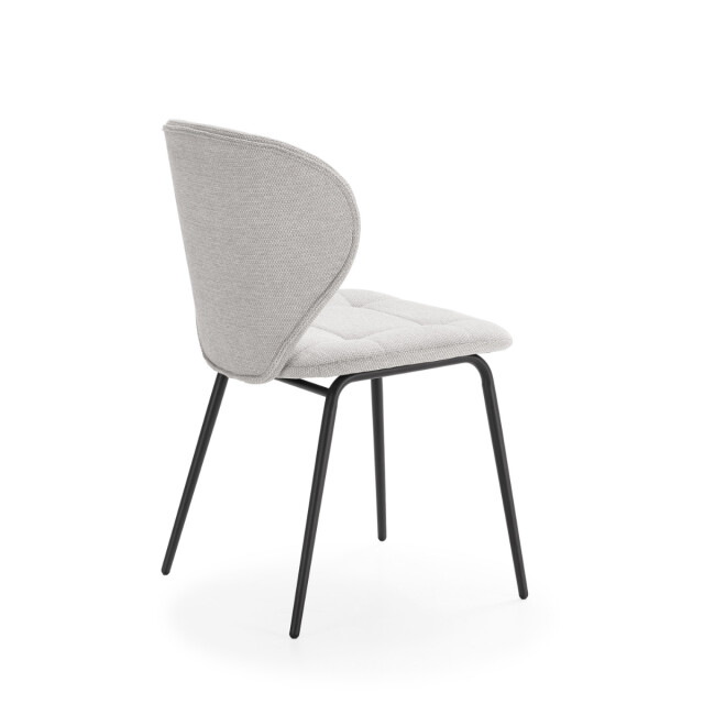 CaliCosy Set van 2 stoelen in stof met zwarte metalen poten l50 cm maori 3173917 large